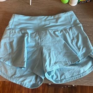 Lululemon turquoise speed up shorts